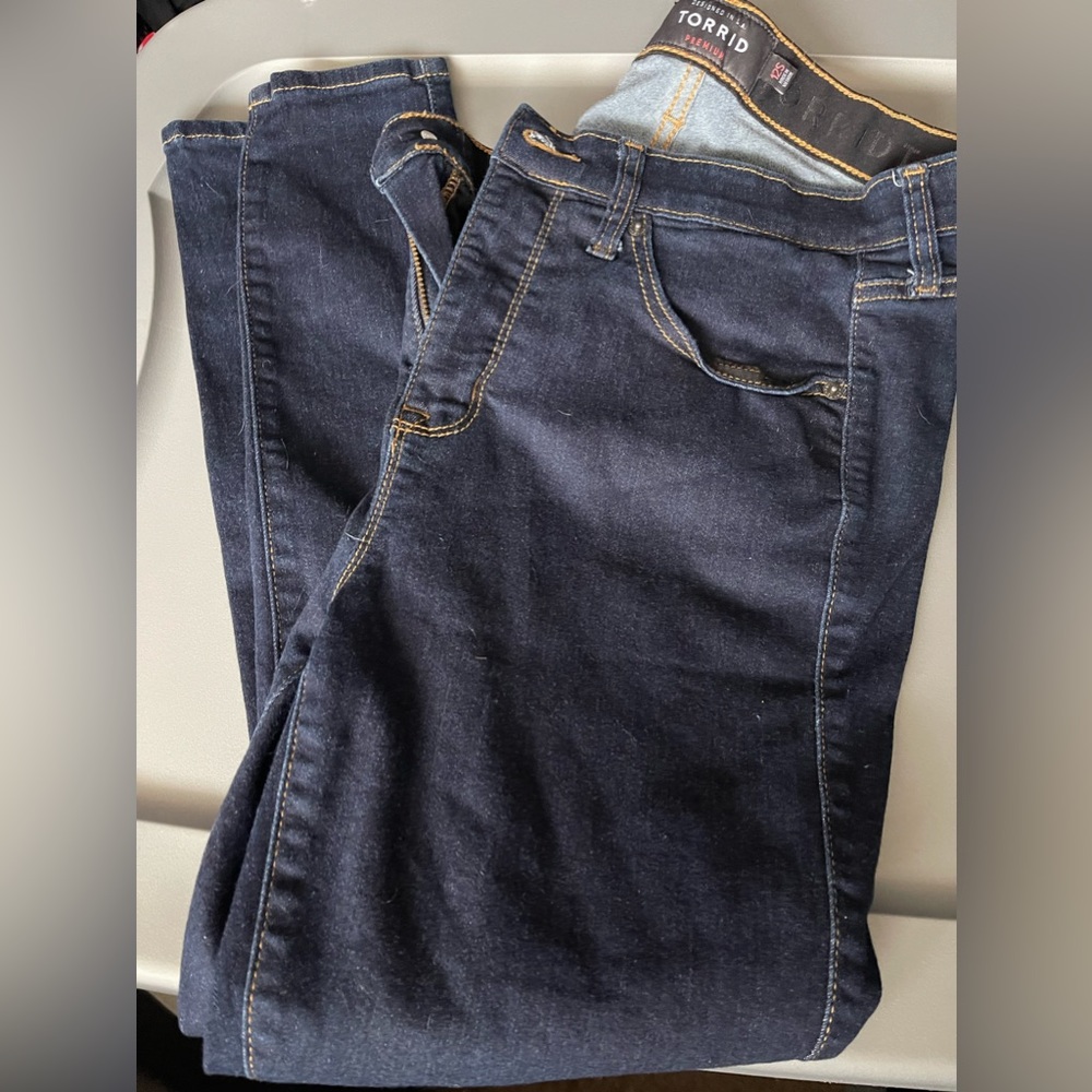 NWOT Torrid Sky High Skinny Crop 12S